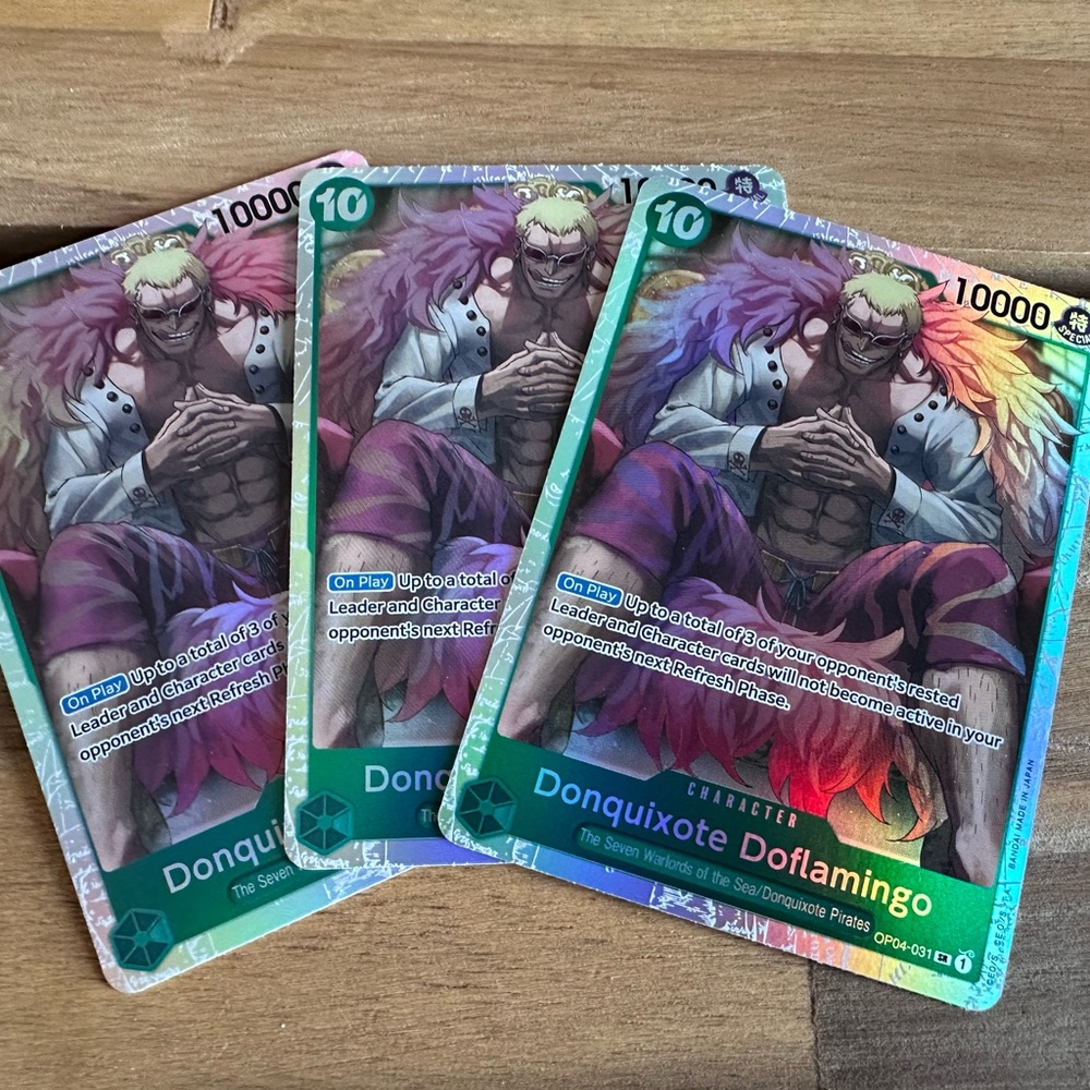 One Piece CCG Donquixote Doflamingo OP04-031 SR x3